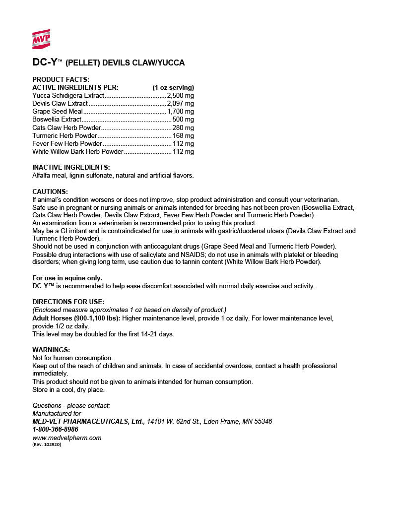 MVP DC-Y (Pellet) - Natural Anti-Inflammatory Support