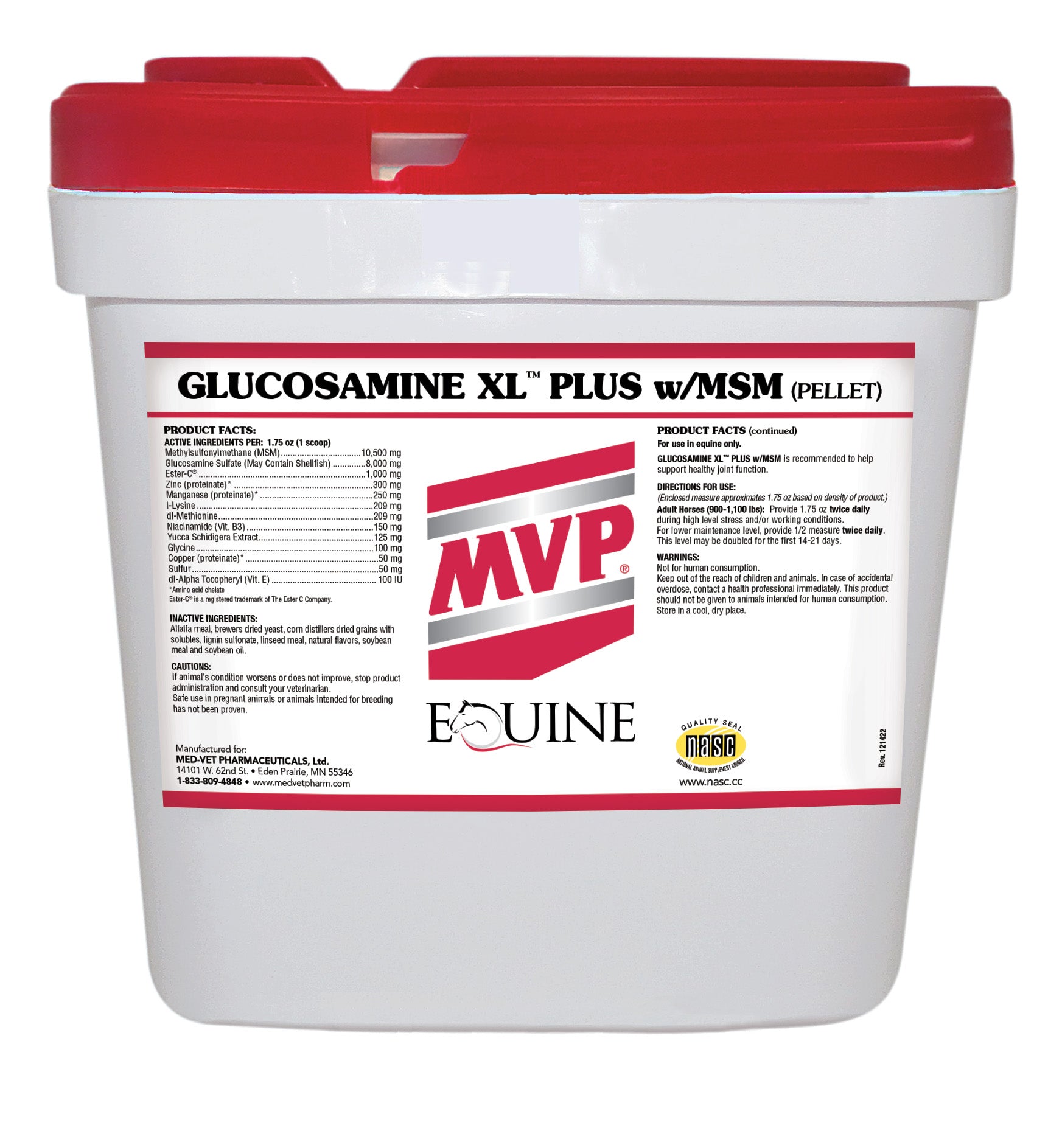 Glucosamine XL Plus w/ MSM Pellets Advanced Joint Health for Horses