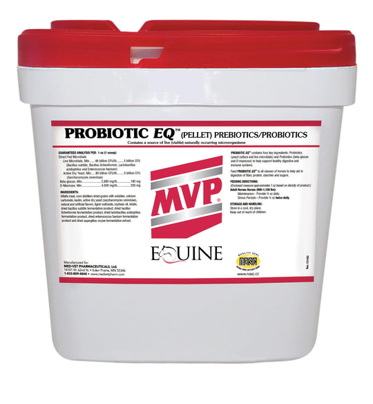 MED-VET Probiotic EQ (Pellet) - MVP Horse Supplement (25 lbs, pellet). Digestive Health, Pellet, Complete Gut and Immune System Support