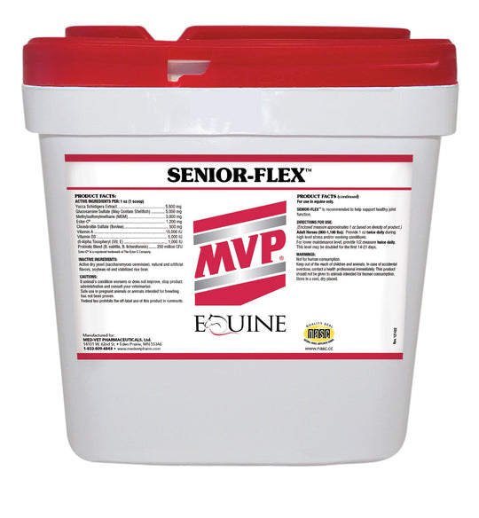 MED-VET SENIOR FLEX - MVP Horse Supplement (20 lbs, pellet). Daily Joint Health, Comprehensive Support for Senior Horses