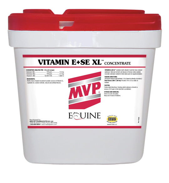 MED-VET Vitamin E+SE XL (Meal) - MVP Horse Supplement (25 lbs, meal). High-Potency Vitamin E, Selenium, Antioxidant Support for Horses