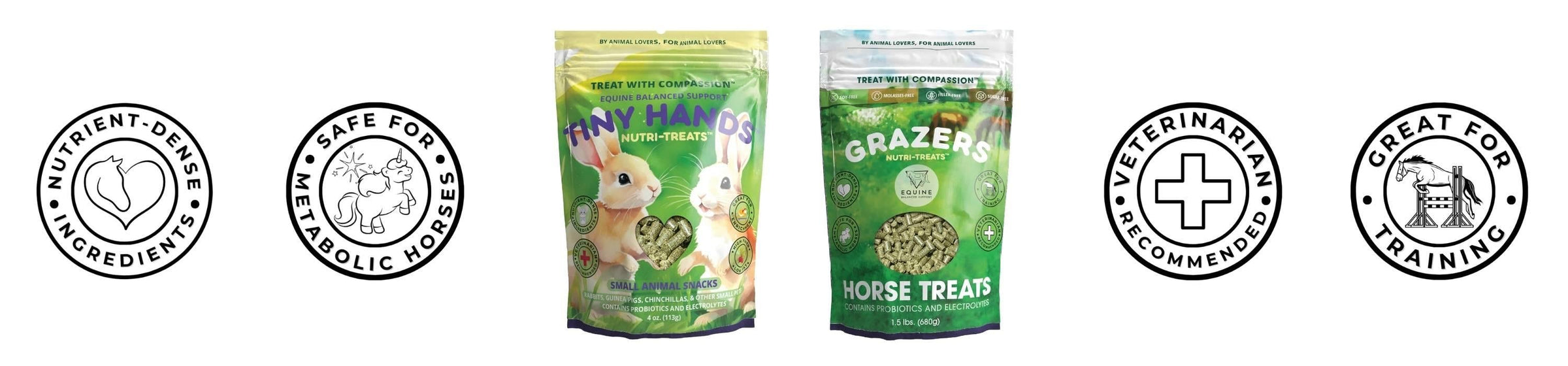 Tiny Hands and Grazers Nutri-Treats - Healthy, Low-NSC Treats for Horses & Small Animals