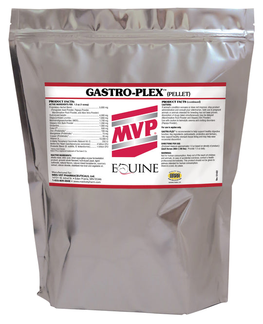 MED-VET Gastro-Plex (Pellet) - MVP Horse Supplement (6 lbs and 12 lbs, pellet). Digestive Health, Pellet, Optimal Digestive Health for Horses