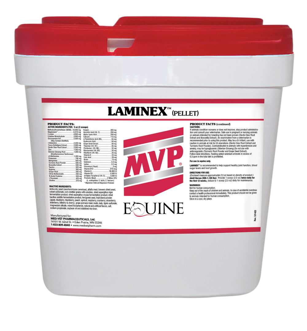 MED-VET Laminex - MVP Horse Supplement (25 lbs, pellet). Joint Health, Essential Support for Horses with Laminitis and Equine Metabolic Syndrome