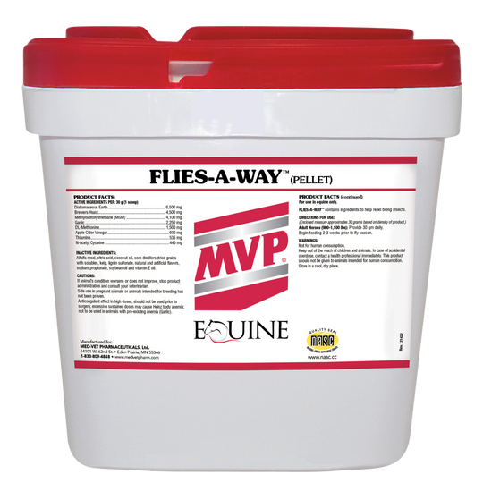 MVP Flies-A-Way 12 lb Pellet Safe Fly Control for Horses