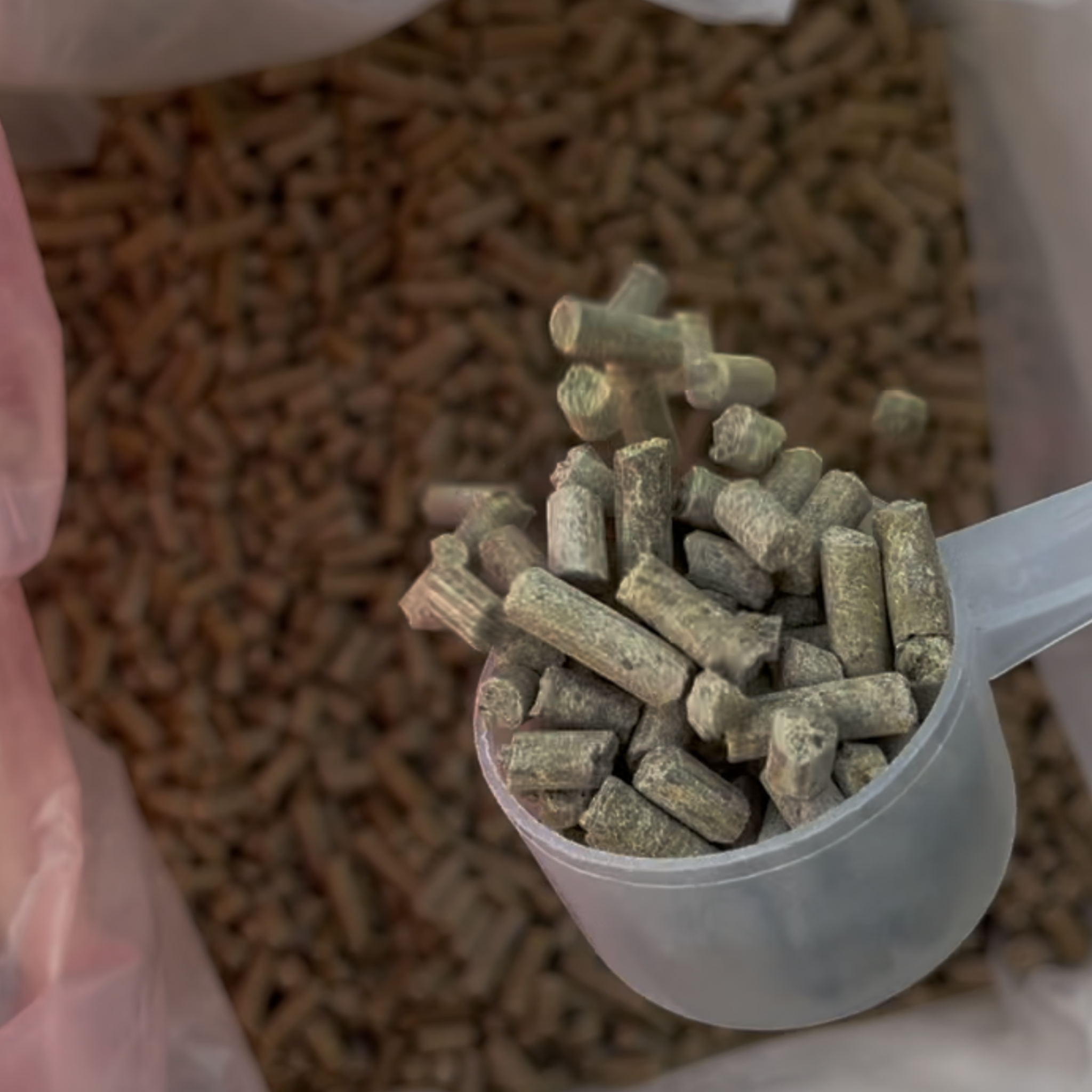 MVP Flies-A-Way Pellet, Green extruded pellets of safe, healthy, and natural ingredients to repel biting insects and kill larvae