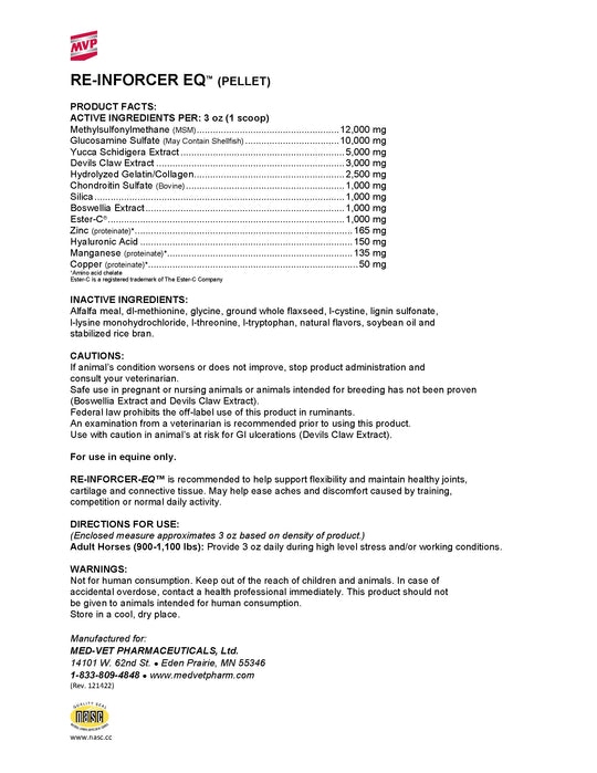 MED-VET Re-Inforcer EQ (Pellets)