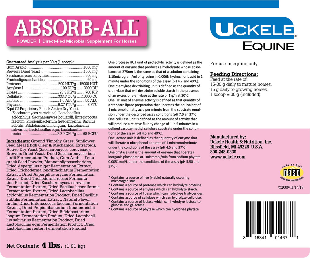 Uckele by SmartPak Absorb-All label