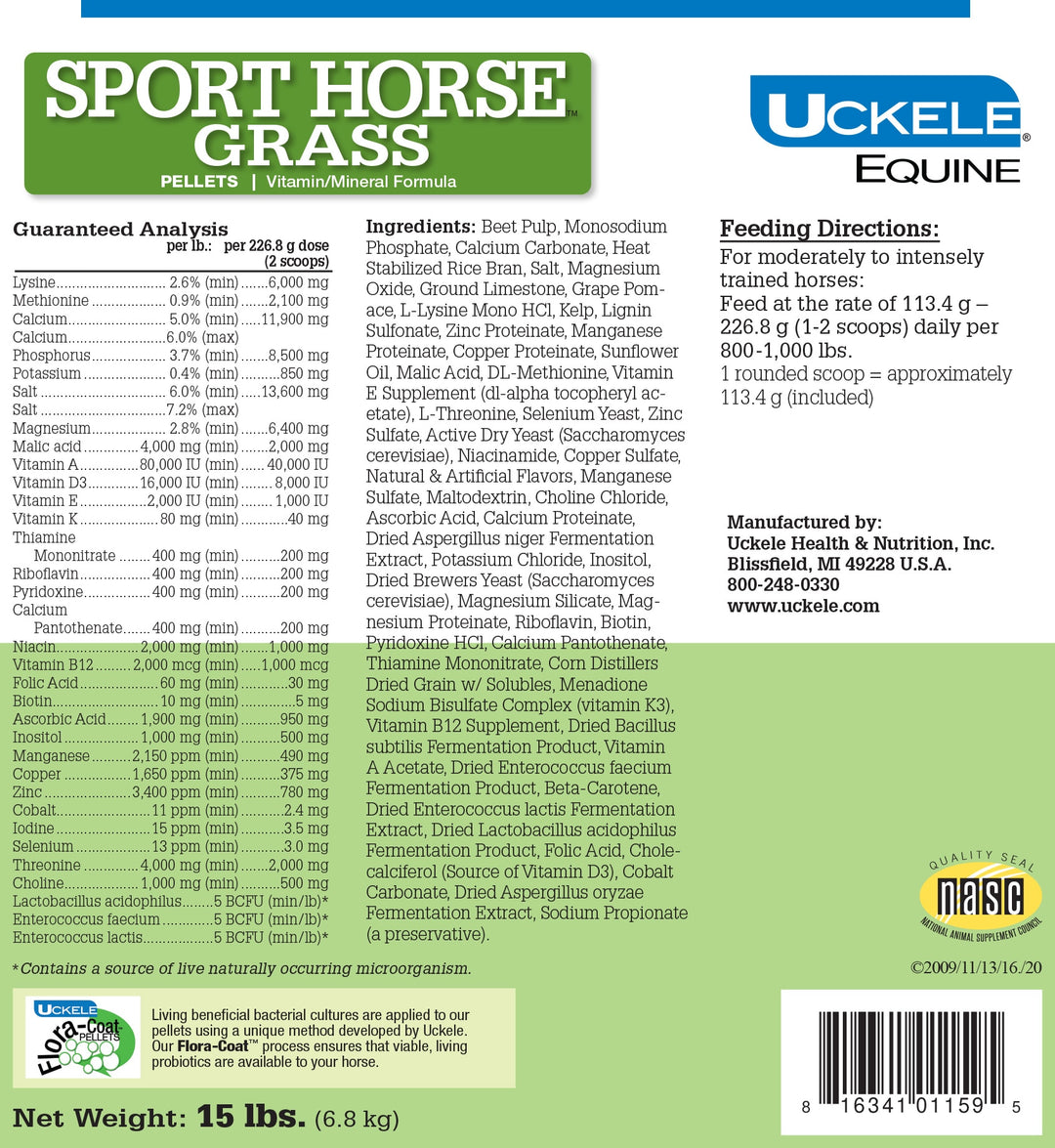 UCKELE Sport Horse Grass (Pellet)