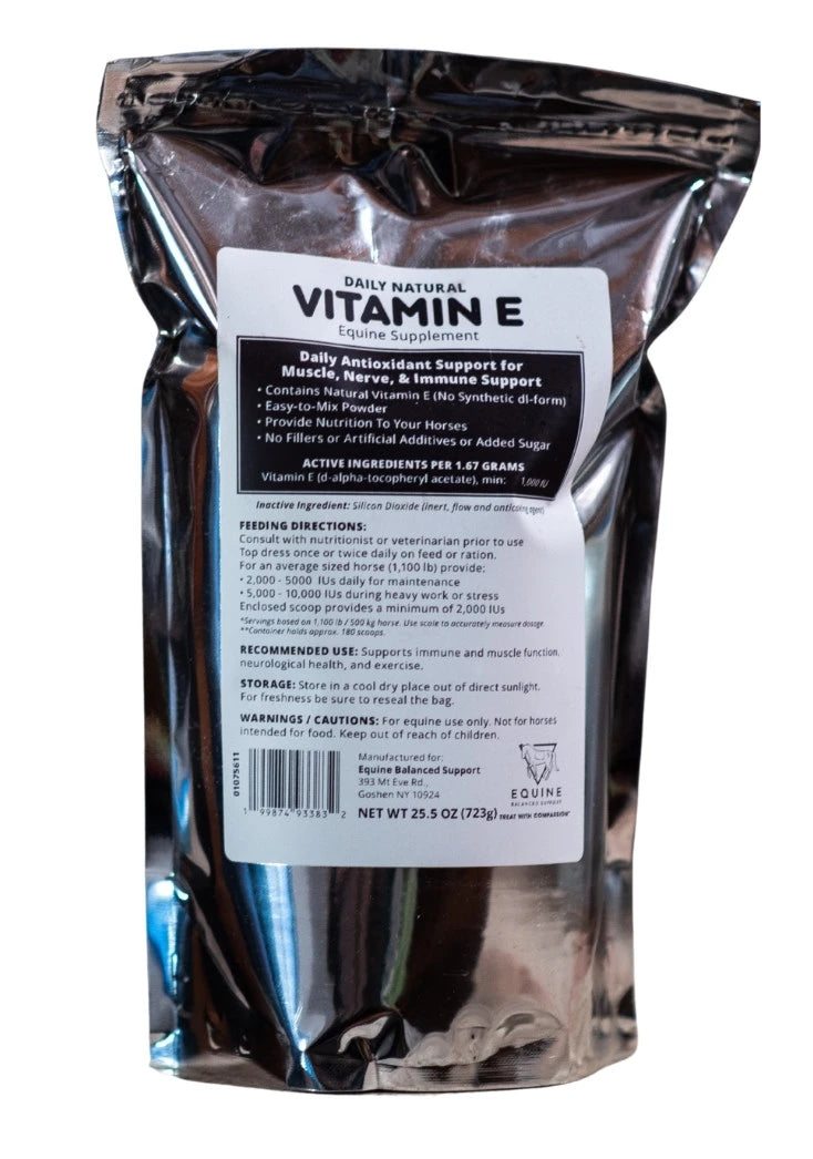 Daily Natural Vitamin E Powder - High Bioavailability Antioxidant Support for Horses