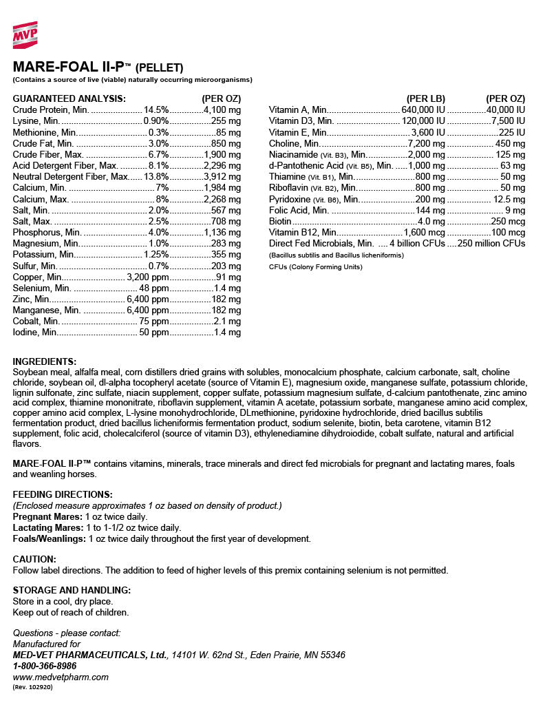 MED-VET Mare-Foal II-P (Pellets)