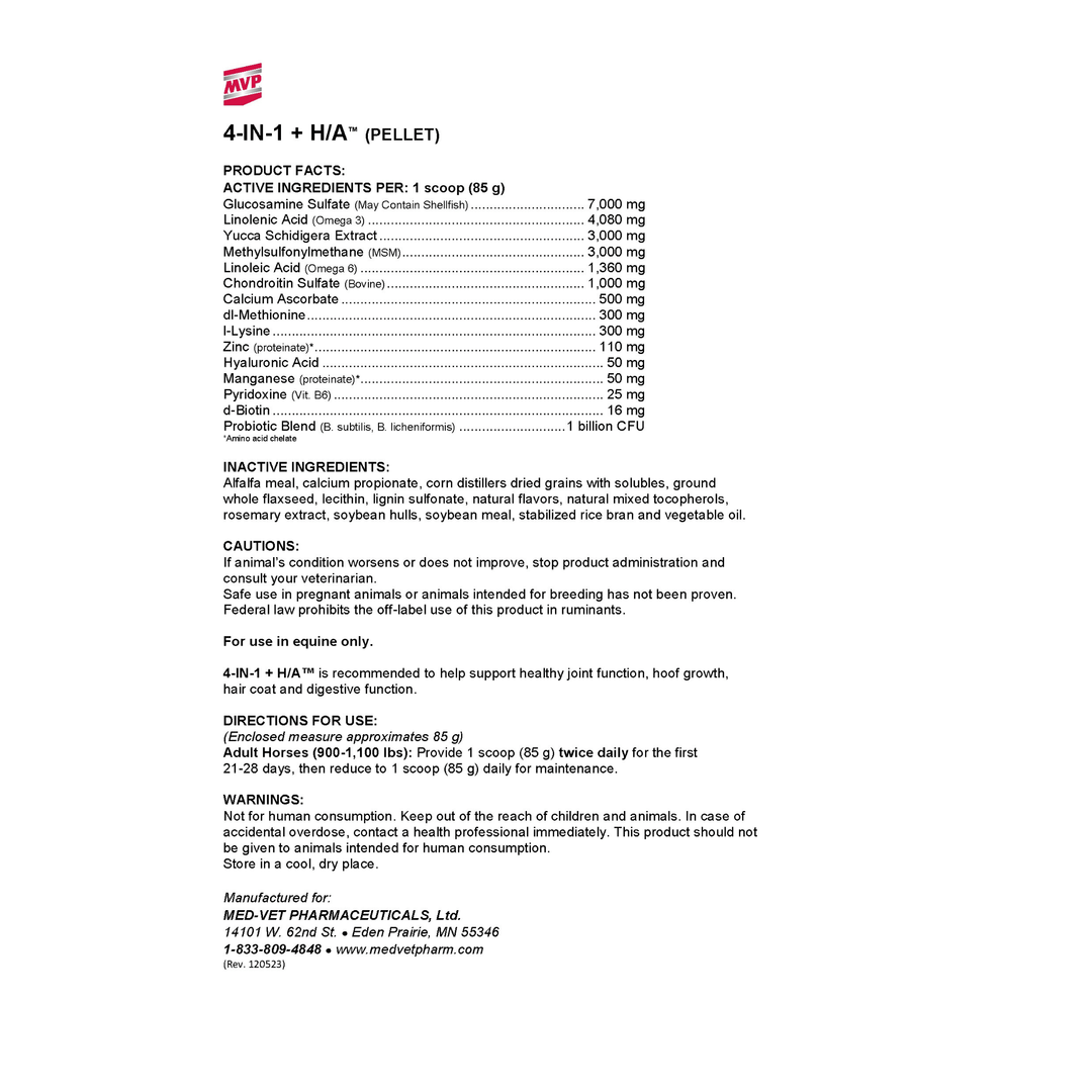  MVP 4-in-1 H/A formula sheet
