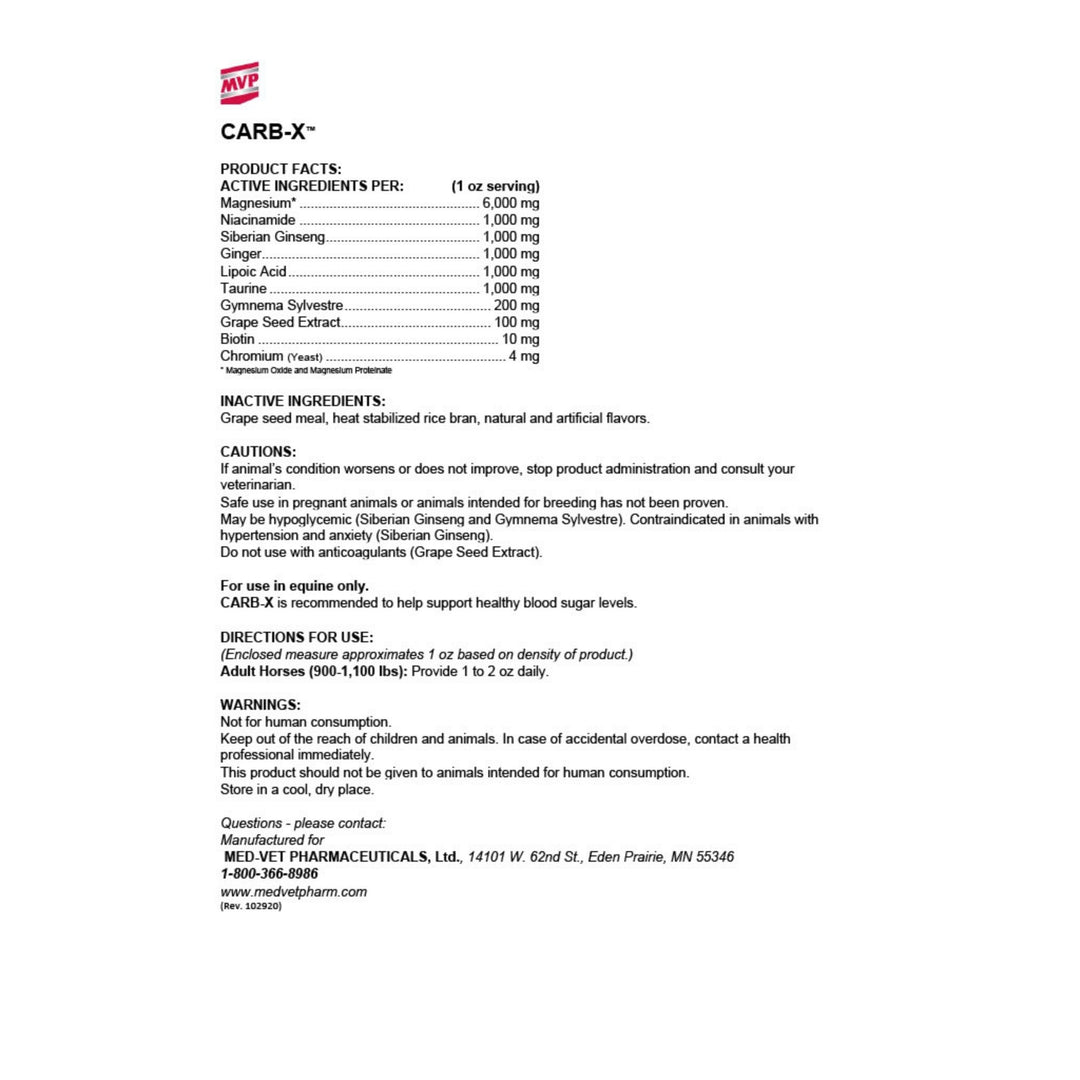 MVP Carb-X (Meal) - Nutritional Support for Equine Metabolic Wellness