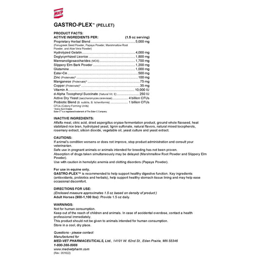 MVP Gastro-Plex (Pellet & Paste) - Digestive Health Support for Horses