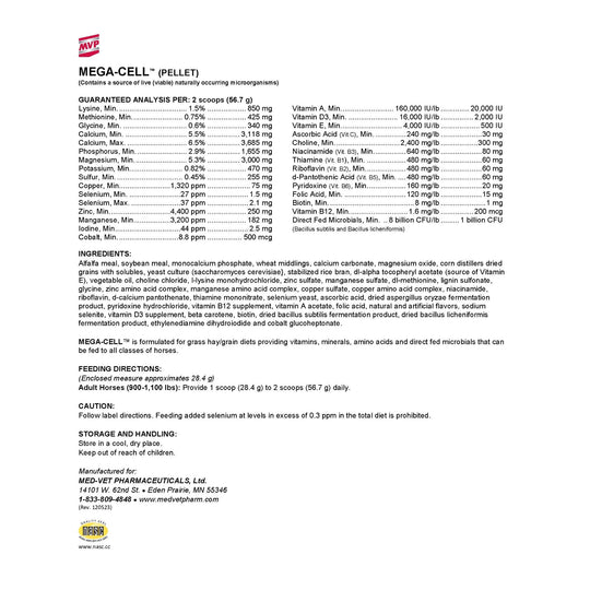 MVP Mega-Cell (Pellet) - Multivitamin & Mineral Support for Grass-Based Diets