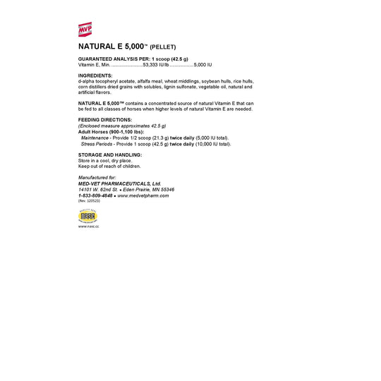 MVP Natural E 5000 (Pellet) - Natural Vitamin E for Muscle & Neurological Support