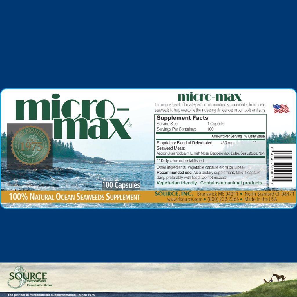 Micro-Max Daily Trace Mineral Supplement by SOURCE® | Whole Food Seaweed-Based Nutrition
