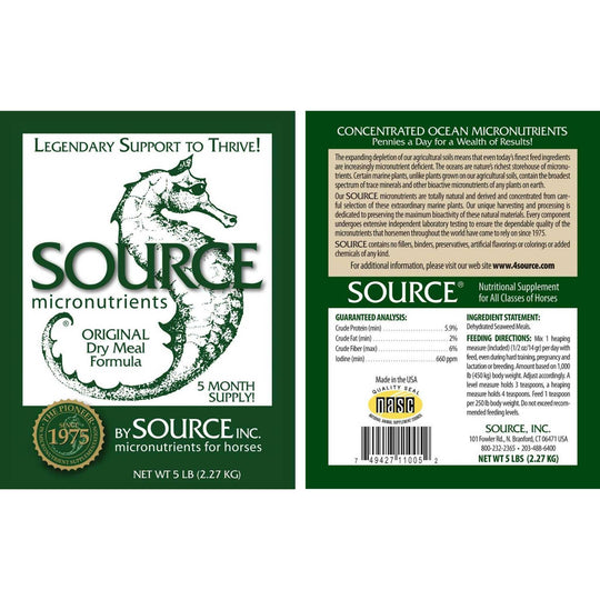 SOURCE Focus HF (Hoof) - Kelp Horse Supplement (3.5 lbs and 25 lbs, pellet) formula