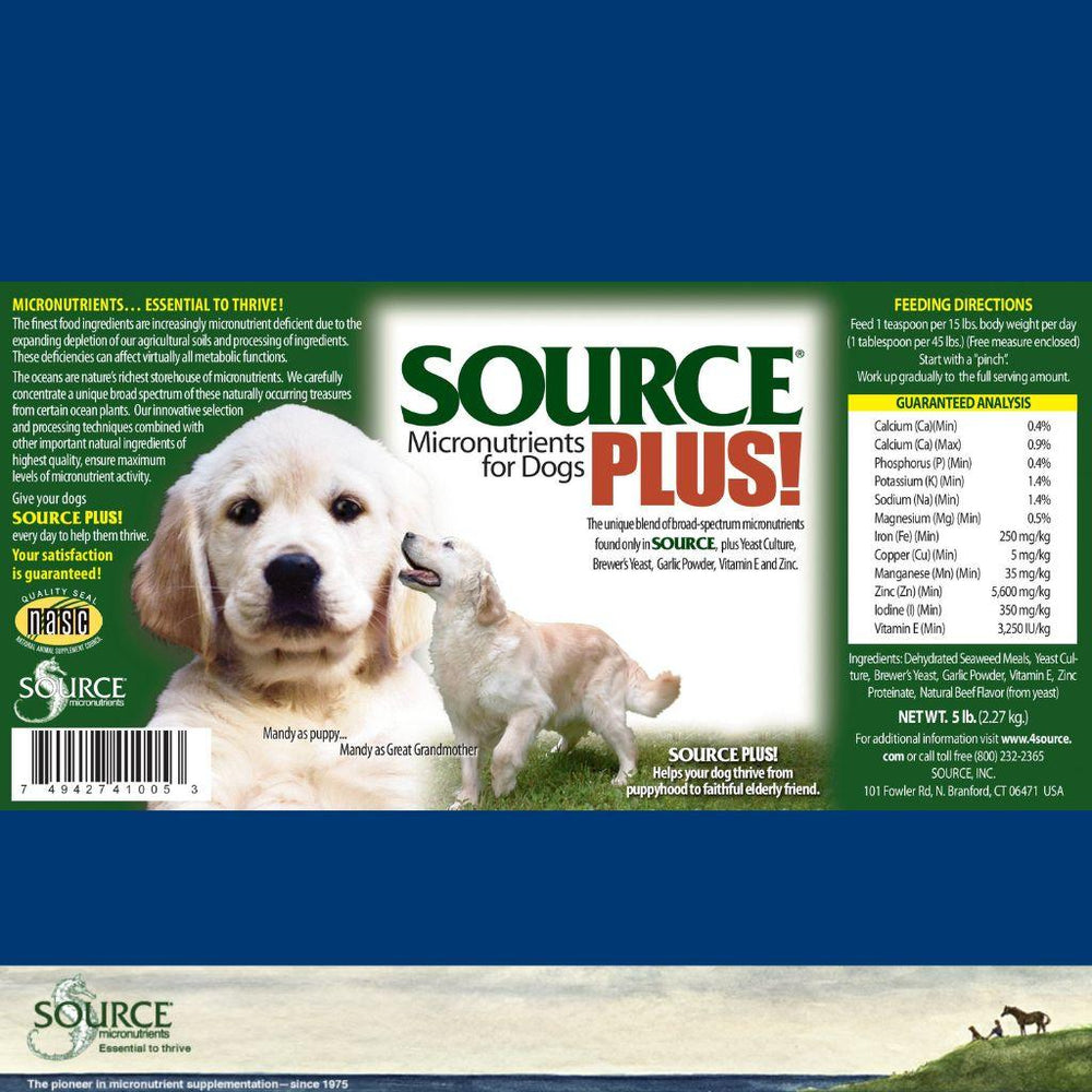 SOURCE Plus for Dogs Seaweed-Based Micronutrients for Skin, Coat & Digestion