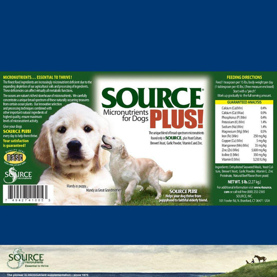 SOURCE Plus for Dogs Seaweed-Based Micronutrients for Skin, Coat &amp; Digestion
