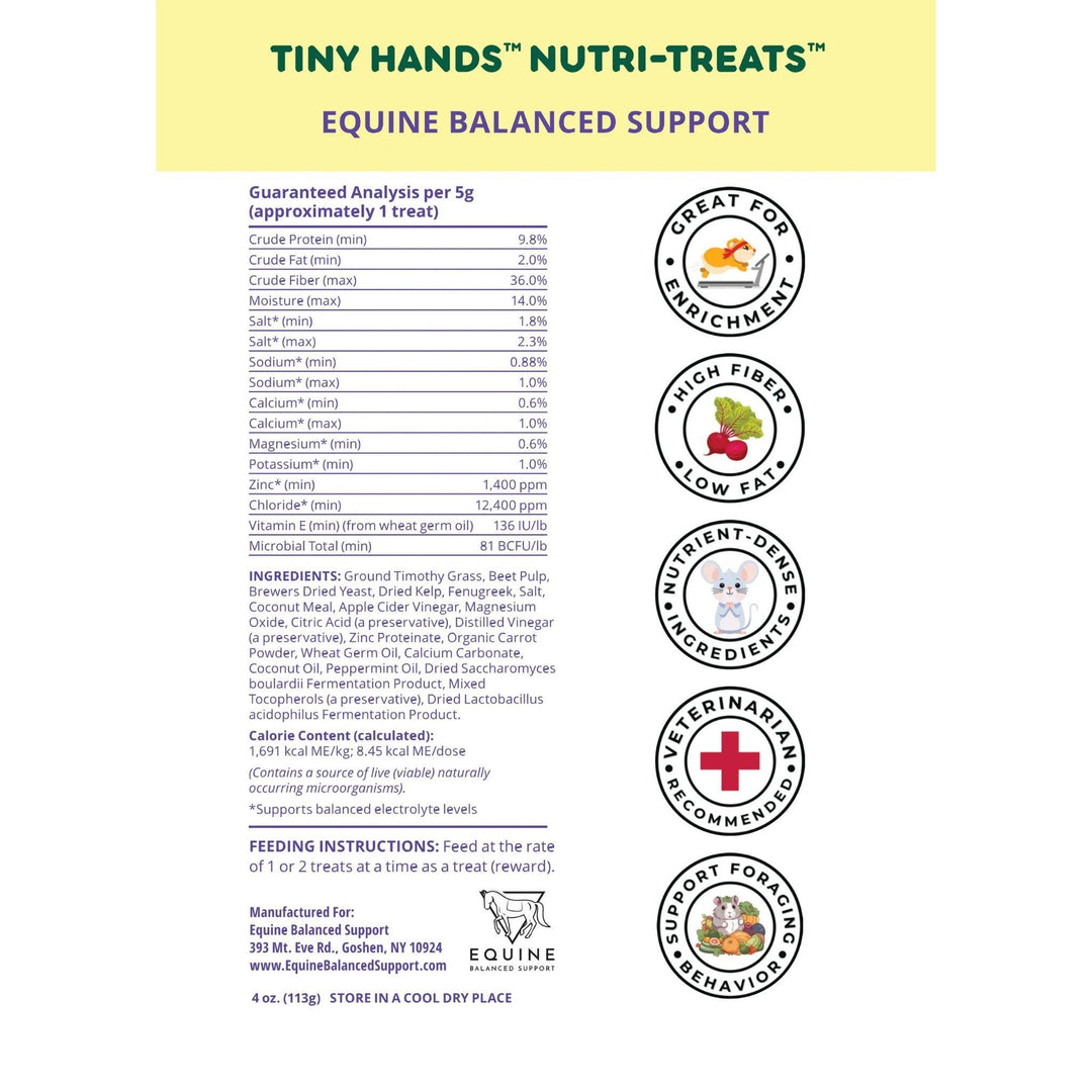 Tiny Hands Nutri-Treats - Forage-Based, Healthy Small Animal Treats
