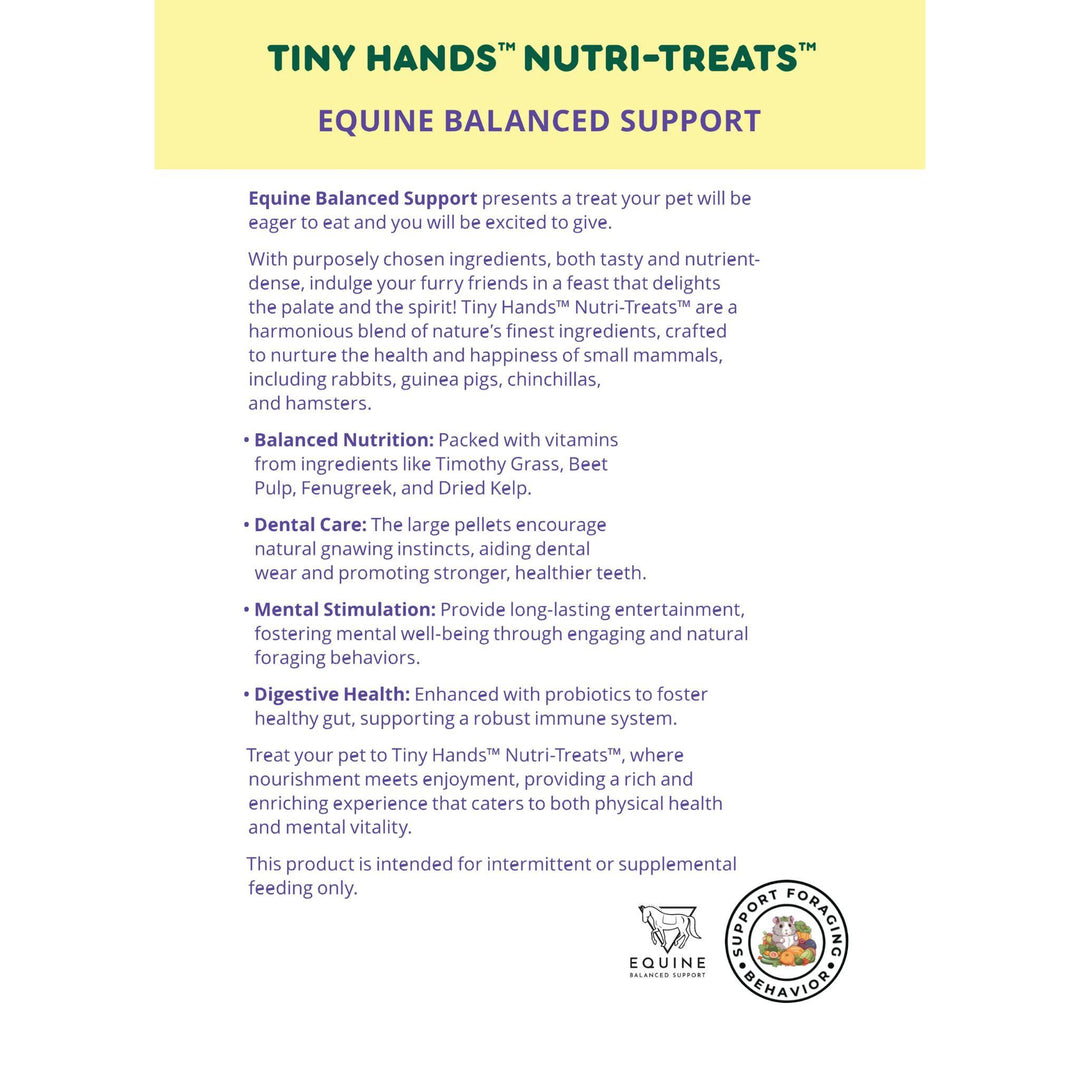 Tiny Hands Nutri-Treats - Forage-Based, Healthy Small Animal Treats