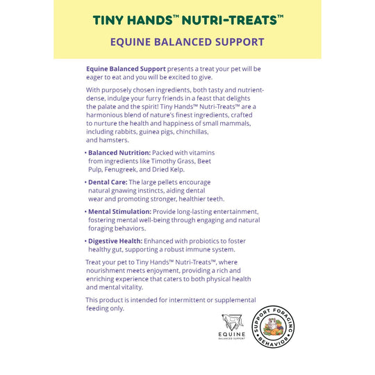 Tiny Hands Nutri-Treats - Forage-Based, Healthy Small Animal Treats